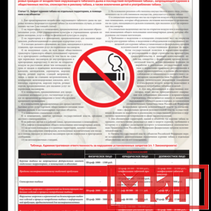 Фото 20 - Курение запрещено, плакат.